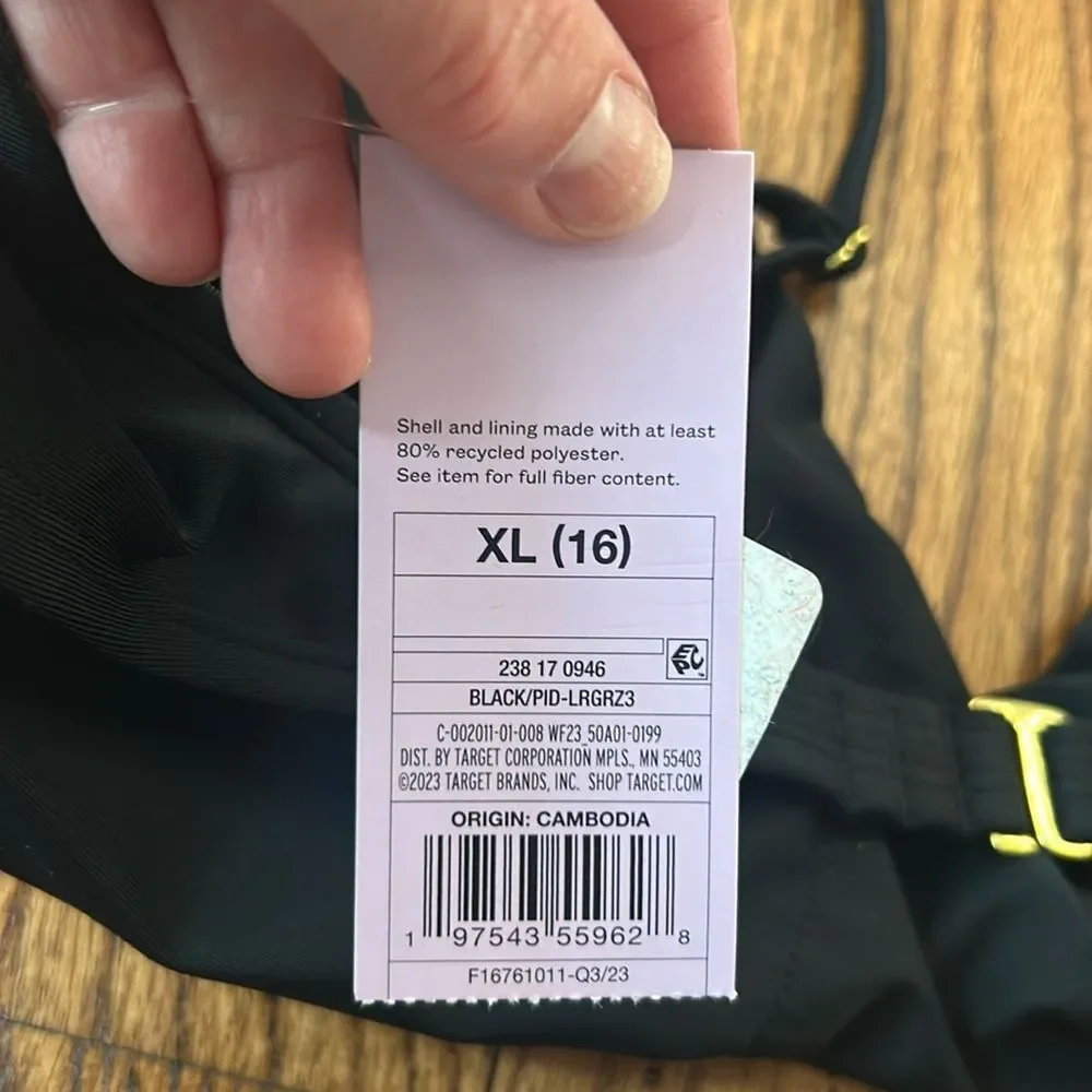Wild Fable Black Bikini Top Size XL New with Tags - Picture 2 of 4